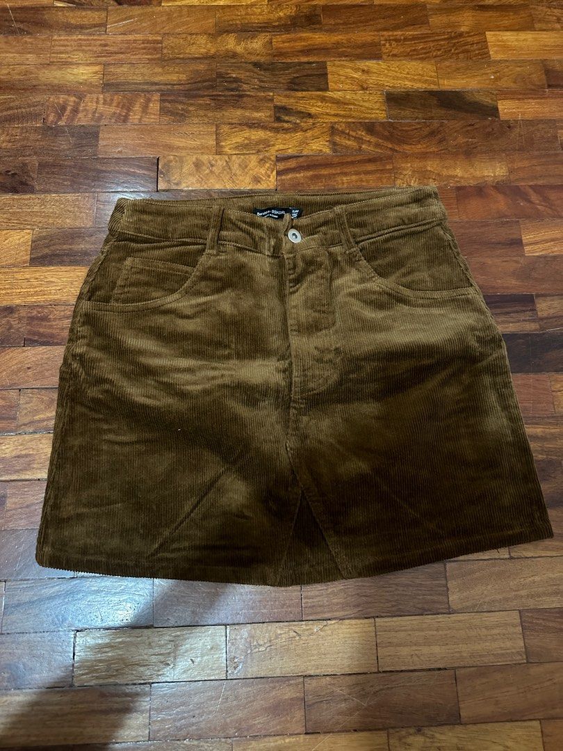 Brown Corduroy Mini Skirt Women s Fashion Bottoms Skirts on Carousell