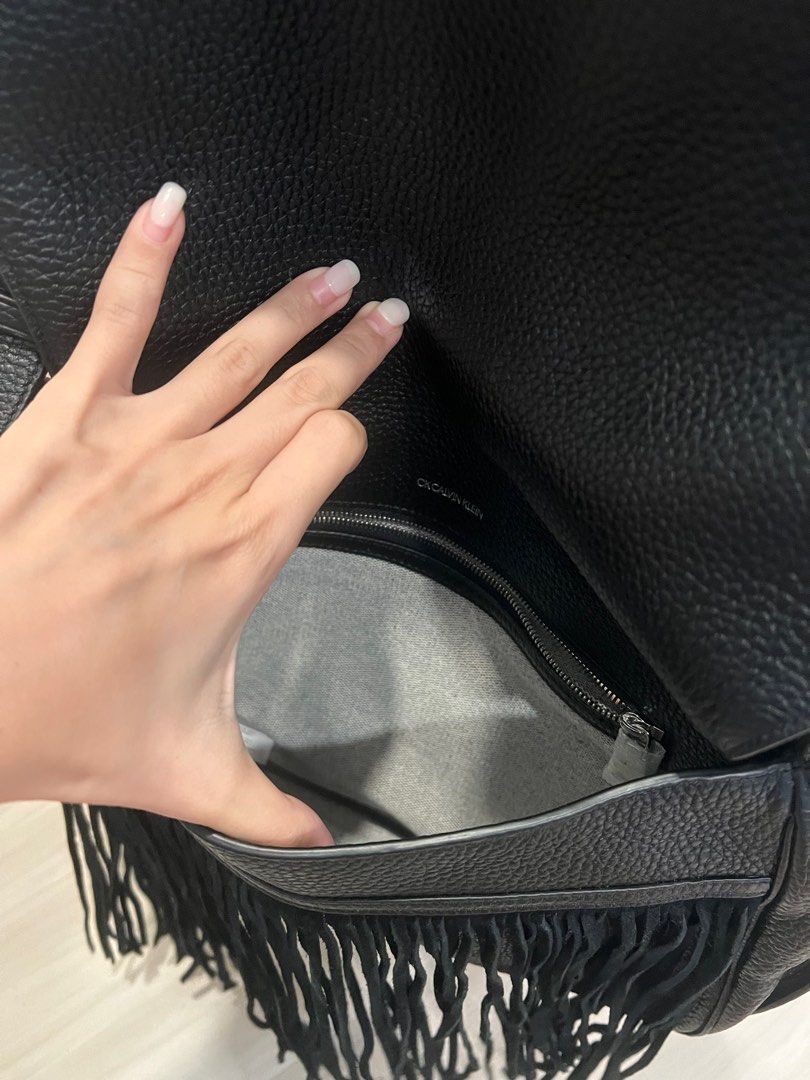 Calvin Klein Fringe Shoulder Bag Women s Fashion Bags Wallets Shoulder Bags on Carousell