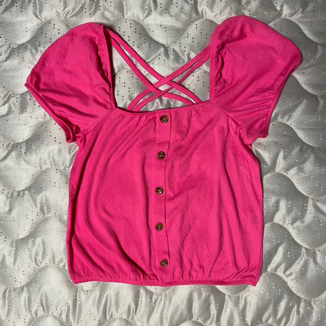 CAP SLEEVE PEASANT BLOUSE Women s Fashion Tops Blouses on Carousell