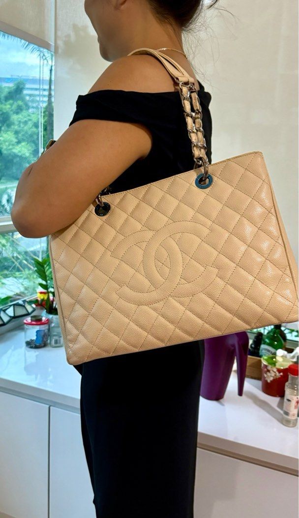 Chanel GST Beige Caviar