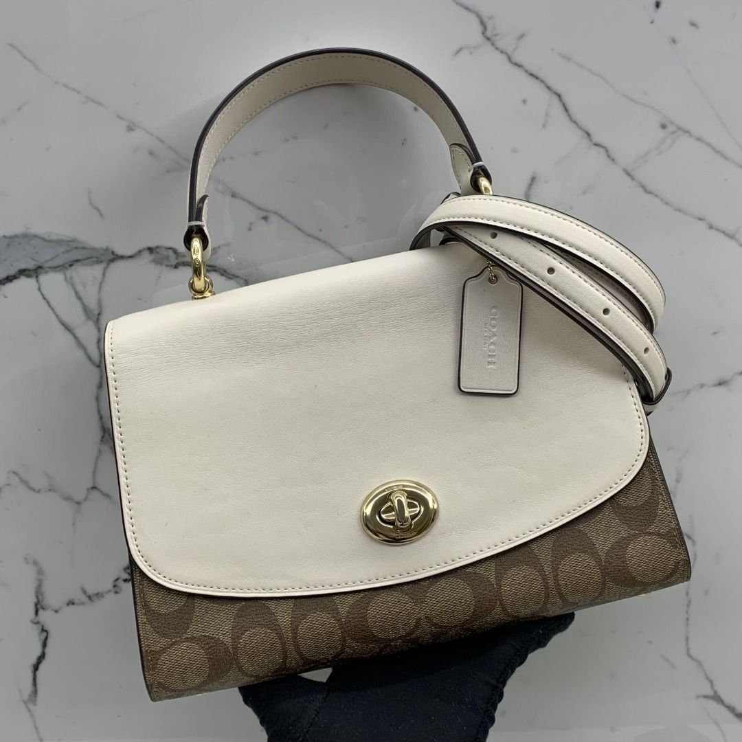 COACH F76620 BROWN BEIGE SIGNATURE 2WAY SHOULDER BAG 247013409 WE
