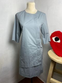 COS Powder Blue Mid Length Dress