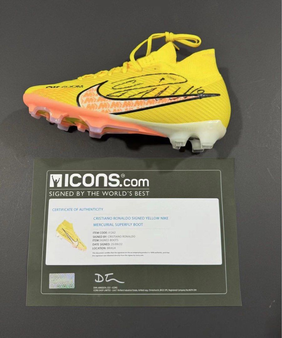 Ronaldo signed boot on sale