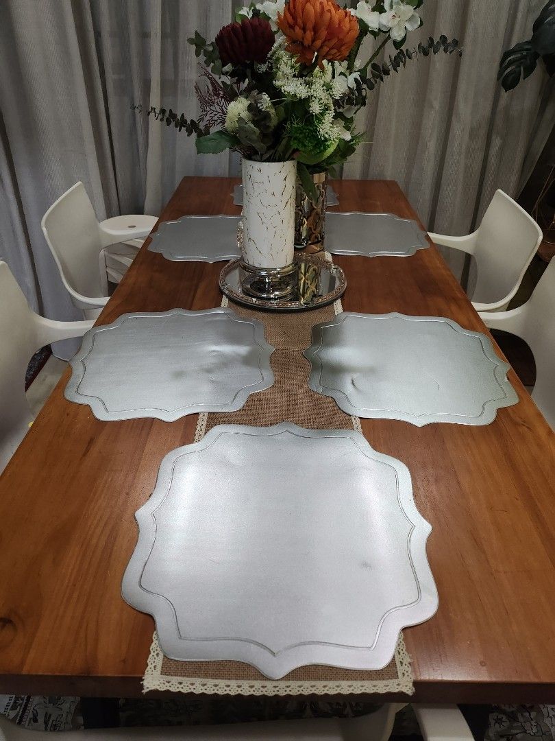 Dining Table (Category: Tables & Sets) located in Singapore. Submitted by oktonaught27 (Listing ID 1298260985, Image 2). Description: Well used for almost 3 yrs with minor defects. However will be covered with nice tablecloth. Material: Pine Wood from New Zealand Legs: Anti-rust Steel/Matte Black Length: 1.8m Thick: 50mm.