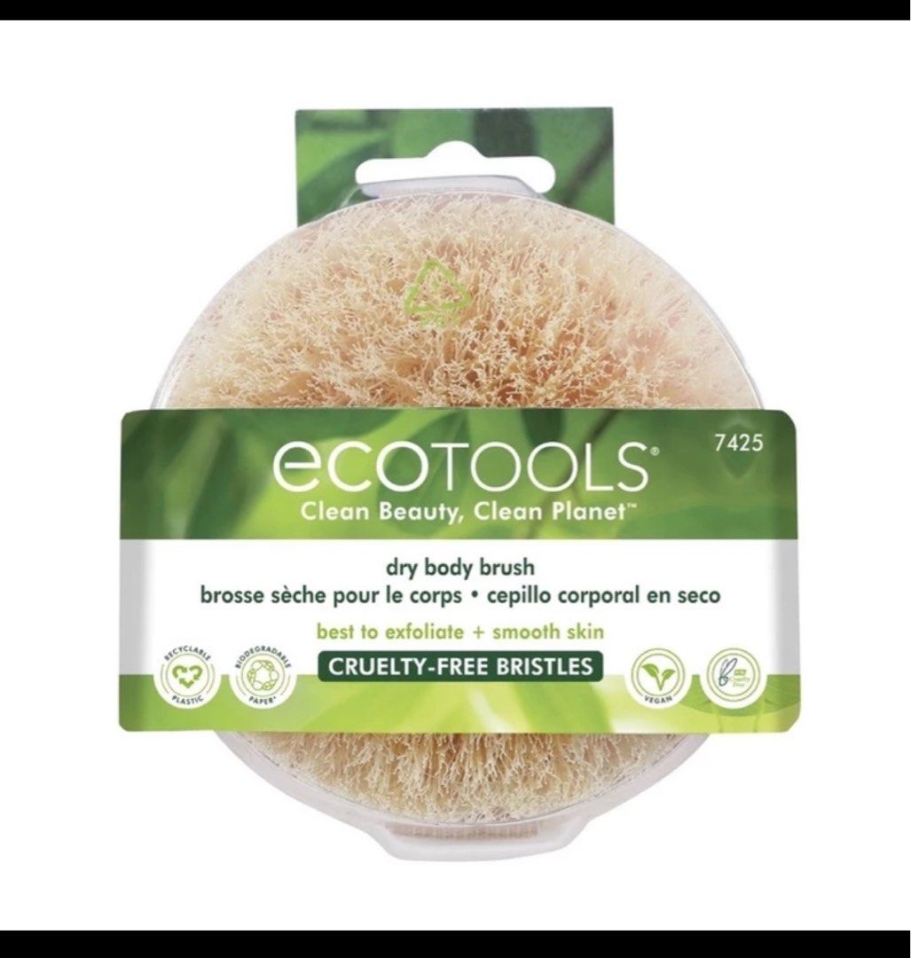 EcoTools Dry Body Brush (Category: Bath) located in Quezon City. Submitted by bonfires1 (Listing ID 1298291452, Image 1). Description: EcoTools Dry Body Brush Description * Clean Beauty, Clean Planet™ * Best to Exfoliate + Smooth Skin * Recyclable Plastic * Biodegradable Paper * Vegan * PETA Cruelty Free * Cruelty Free Bristles The Dry Brush is designed with synthetic bristles to exfoliate and smooth for soft, glowing skin. Suggested use To promo