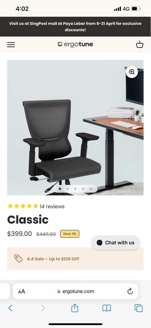 Ergotune Classic (Category: Chairs) located in Singapore. Submitted by ineedmorespace5 (Listing ID 1298188564, Image 1). Description: .