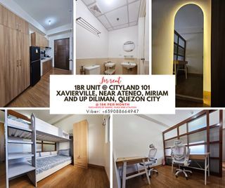 [For Rent] Cityland 101 XAVIERVILLE | 1BR with Balcony (Fully Furnished) | near Ateneo, Miriam, and U.P. Diliman | near Katipunan Avenue, Quezon City