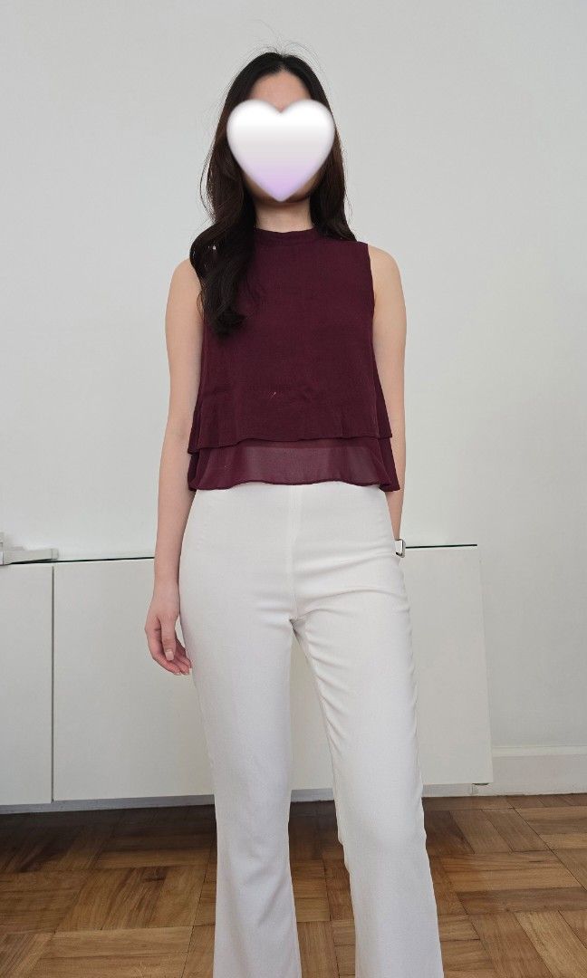Maroon top forever 21 shop