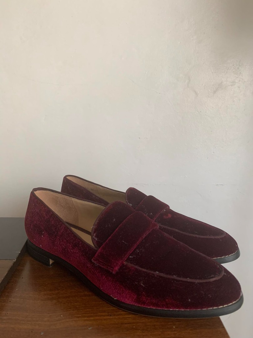 FRANCO SARTO Velvet Loafers Women s Fashion Footwear Loafers on Carousell