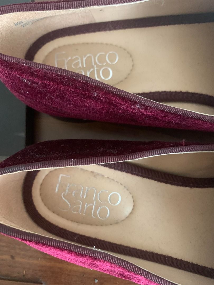 FRANCO SARTO Velvet Loafers Women s Fashion Footwear Loafers on Carousell