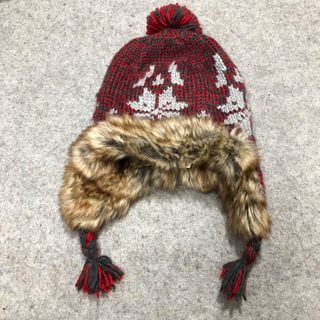 GAP Kids Beanie Fur Fleece Lined Knitted Knit Pom Beanie Hat Cap Size Medium Large
