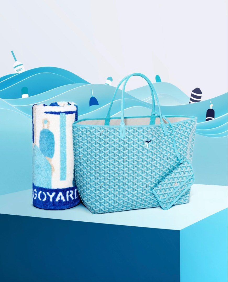 Goyard St Louis GM Blue Lagoon, Women's Fashion, Bags u0026 Wallets, Tote Bags  on Carousell