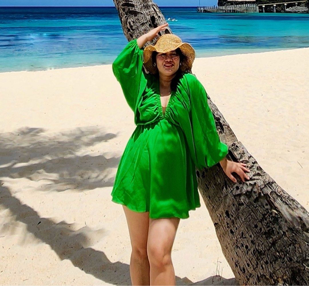 Green dress beach or casual
