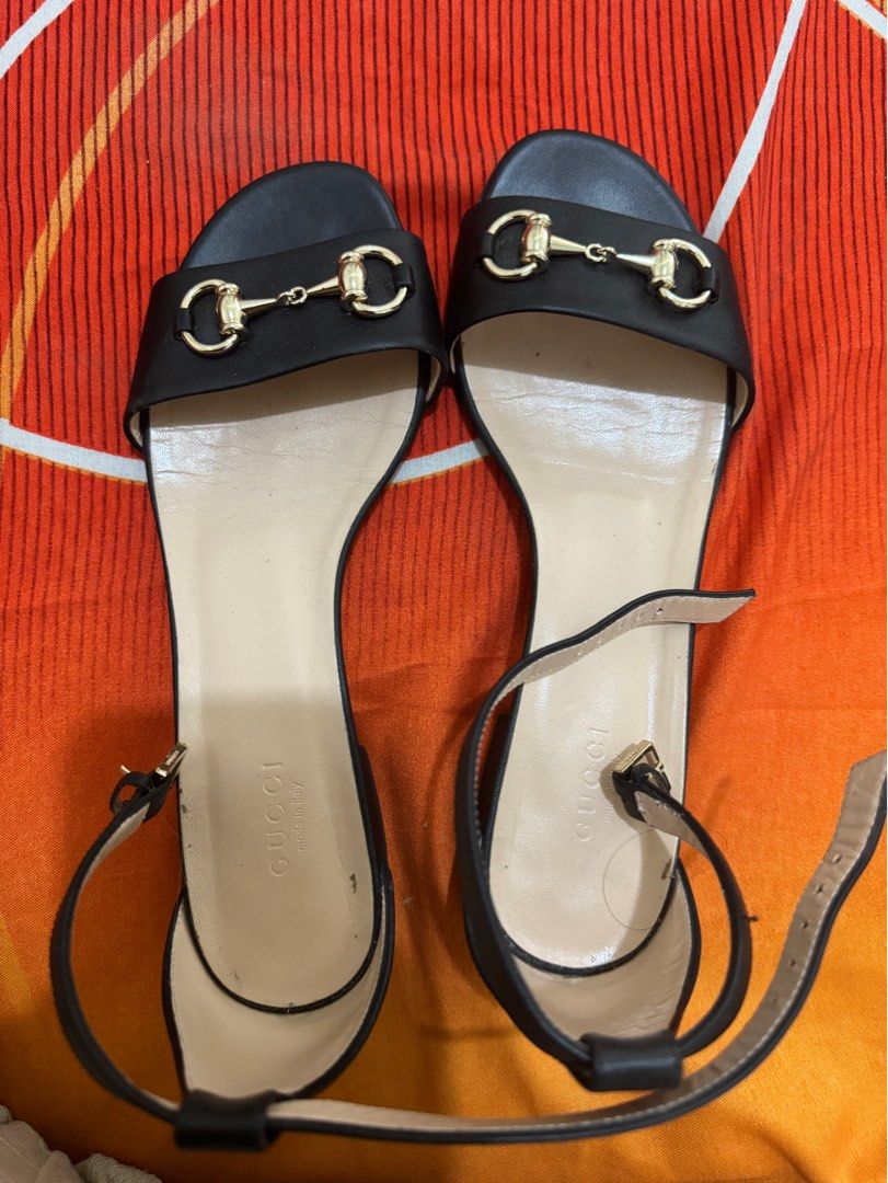 Gucci Horsebit Ankle Strap Sandals