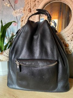 Japan sourced leather backpack