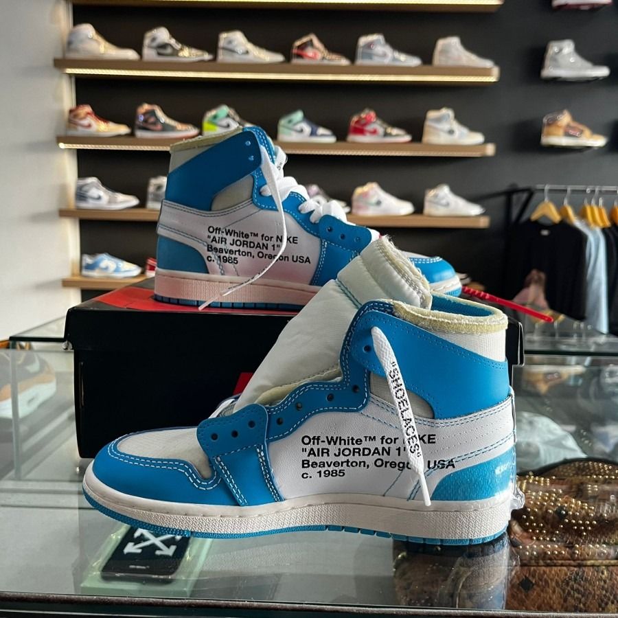 Jordan Retro High Unc Off-White Fesyen Pria, Sepatu