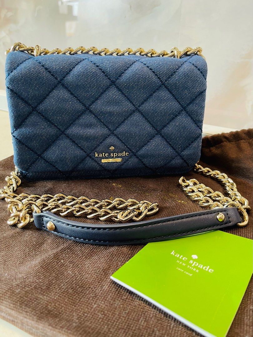 Kate spade quilted denim bag online