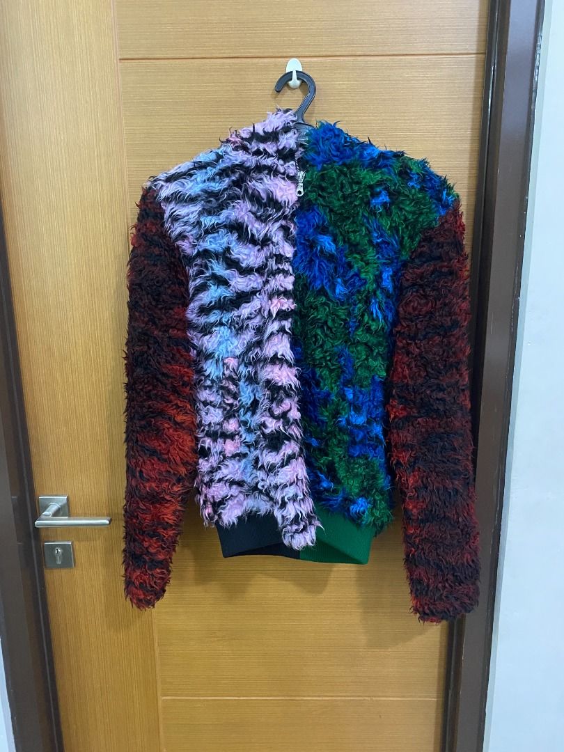 Kenzo x H M Faux Fur Multicolour Animal Tiger Print Jacket Bomber Coat With Hood Unisex Size S