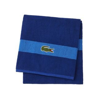 Lacoste Crocodile Logo Bath Towel - Blue