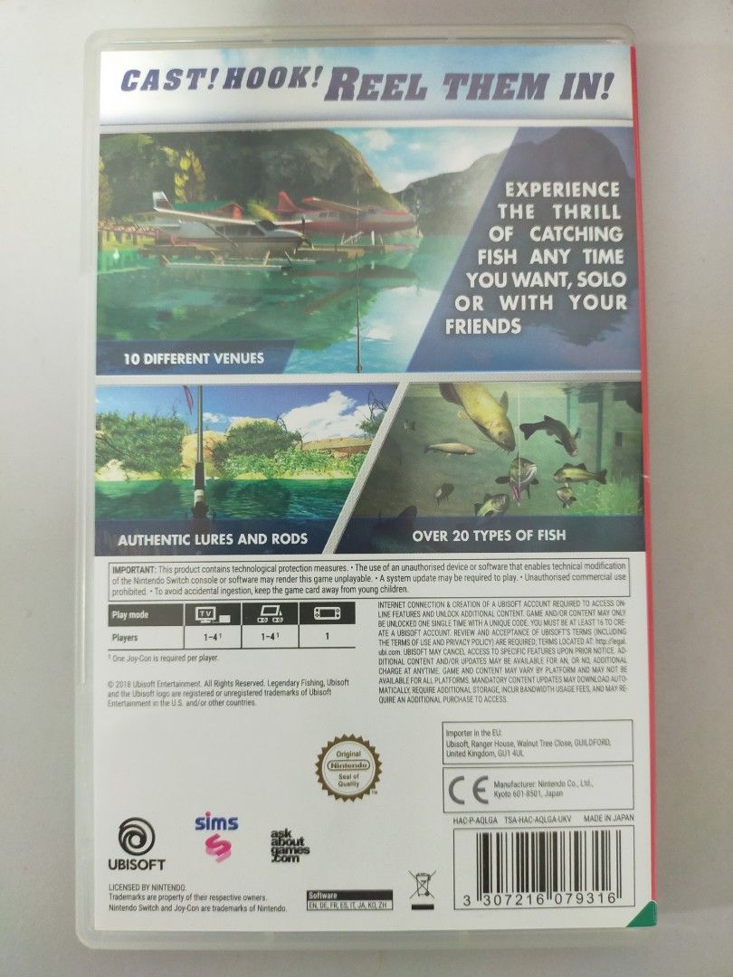 Legendary Fishing (Nintendo Switch Game), Video Gaming, Video Games,  Nintendo on Carousell
