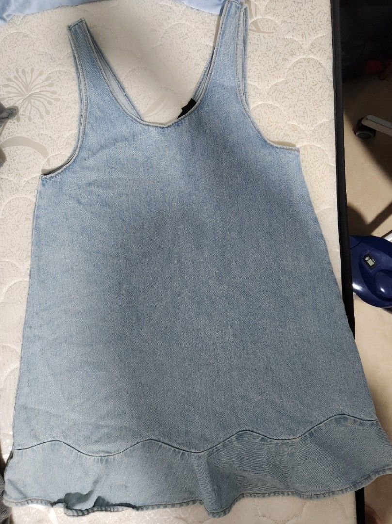 Light Blue Monki Denim Pinafore