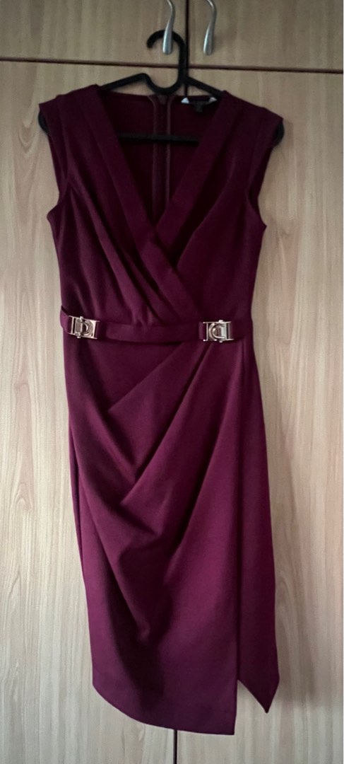 Lipsy London Maroon Dress