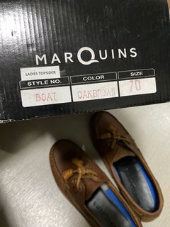 Marquins Boat Shoes for Ladies Oakbrown Size 70
