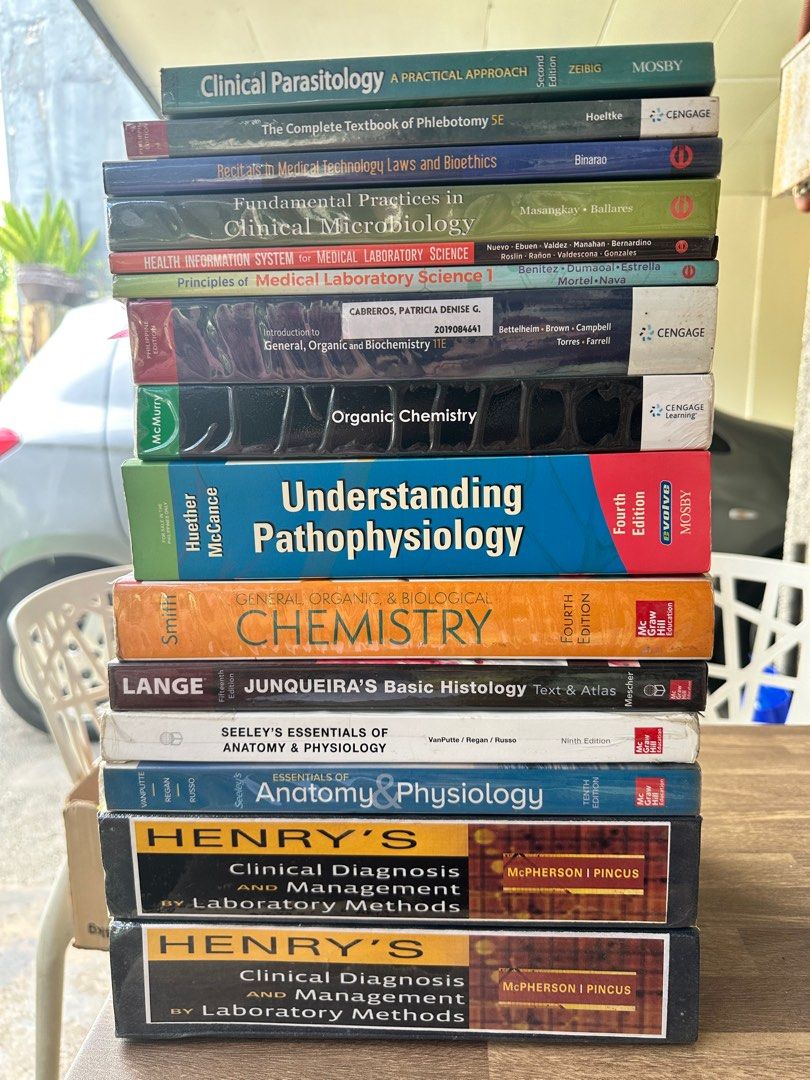 MEDTECH BOOKS (Category: Textbooks) located in Rodriguez. Submitted by denisecabreros_ (Listing ID 1298137620, Image 1). Description: Selling MedTech Books MedTech Books [SOLD] 700 pesos - Clinical Parasitology: A PRACTICAL APPROACH 2nd edition, Elizabeth Zeibig 500 pesos - The Complete Textbook of Phlebotomy 5th Edition Lynn H. Hoeltke 350 pesos - Recitals in Medical Technology Laws and Bioethics Romael Meng G. Binarao, J.D., R.M.T 300 Pesos - H
