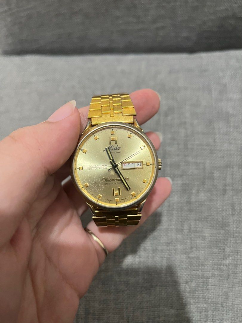 Mido Commander Ocean Star Jam Tangan Vintage LANGKA, Fesyen Pria