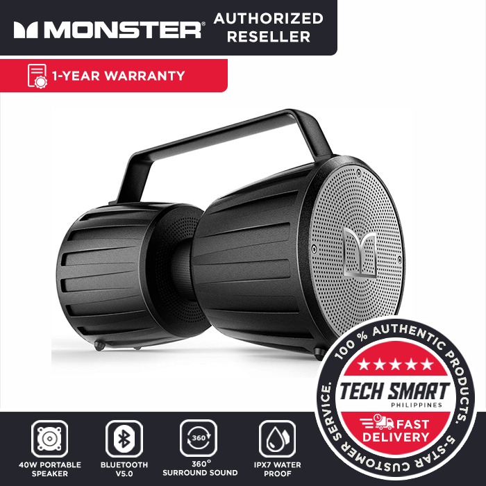 Monster Adventurer Force 40W Bluetooth Speaker, 40H Playtime, IPX7