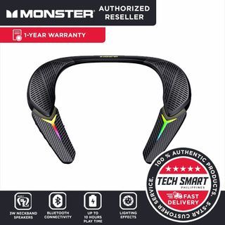 Monster Stinger Neck Speaker, Neckband Bluetooth Speaker with 10H Playtime, True 3D Stereo Sound, Low Latency, RGB Lights, Built-in Mic, Wireless Wearable Speaker