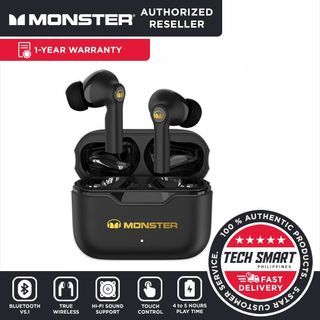 Monster XKT02 Gaming Noise Reduction Headset Bluetooth 5.1 Earphones TWS Wireless Headphones HIFI Sound Sports Earbud