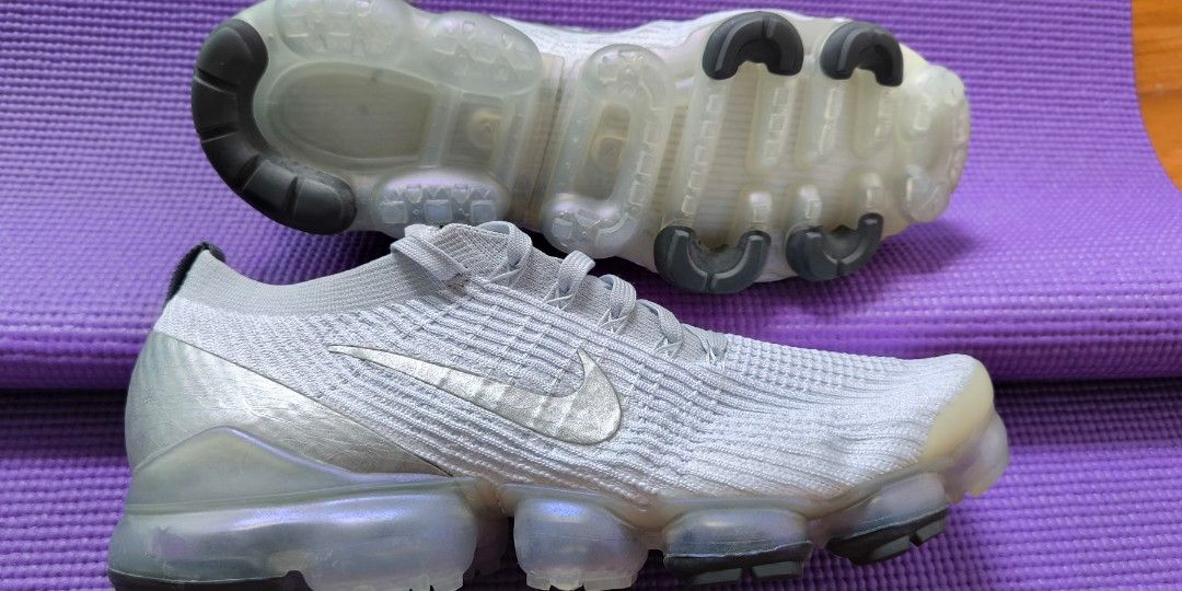 NEW Nike Air Vapormax Flyknit 3 White Silver US12 UK11 Eu46