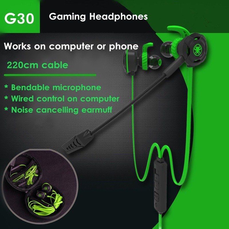 Plextone g30 dual microphone gaming headset earphone Audio Earphones on Carousell