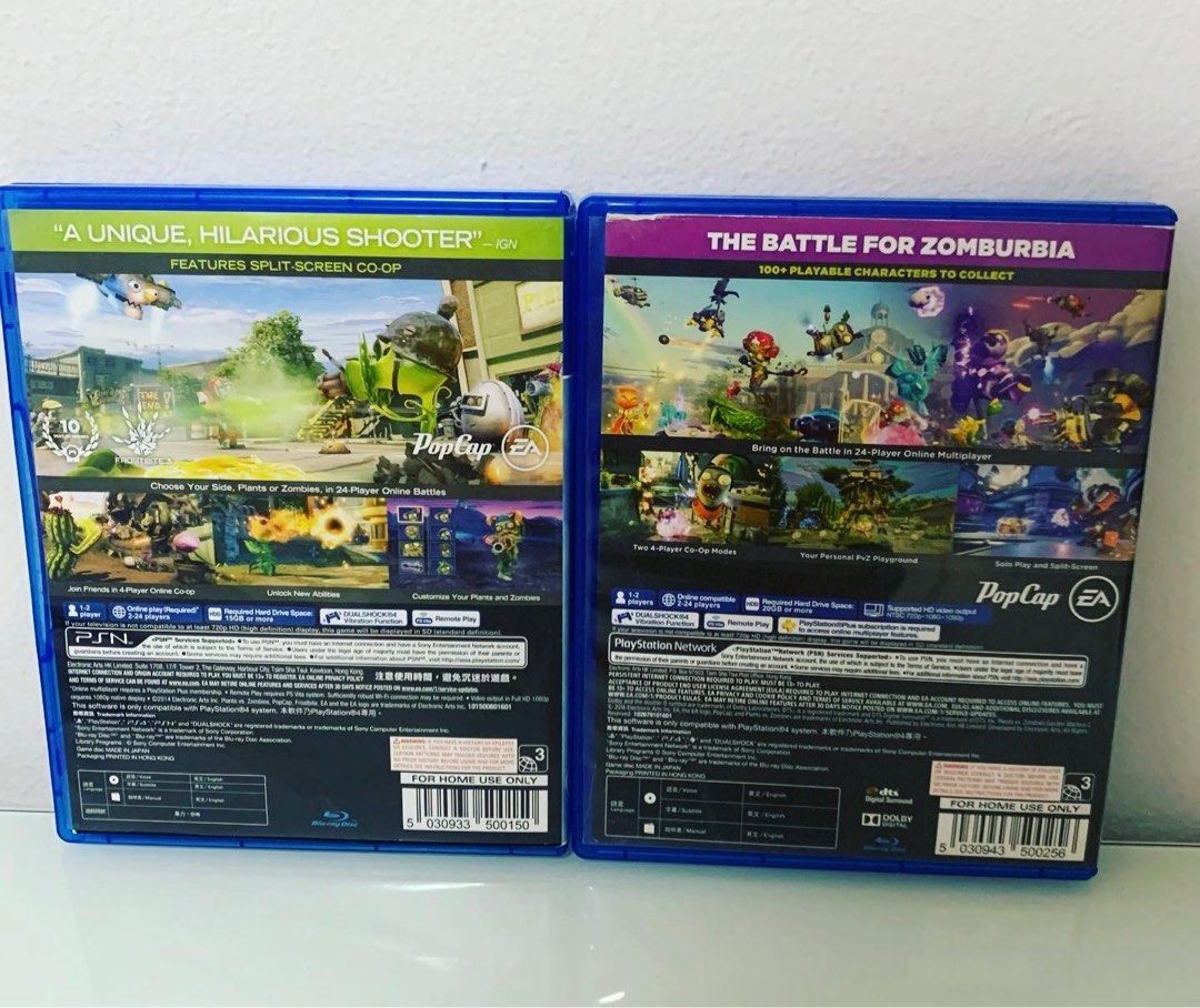 PS4 Games Plants Vs Zombies Garden Warfare Bundle, Video Gaming, Video ...