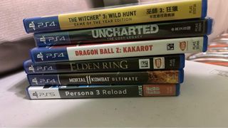Ps4 games PS5 (Uncharted, Mortal , Dragon ball, Elden ring, Persona, the witcher