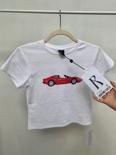 [ON HAND] Réalisation Par Topless! Car Baby Tee (White) - XS