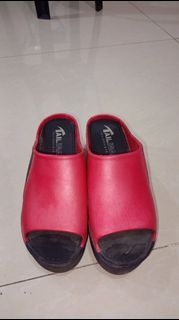 Red Chunky Platform Sandals