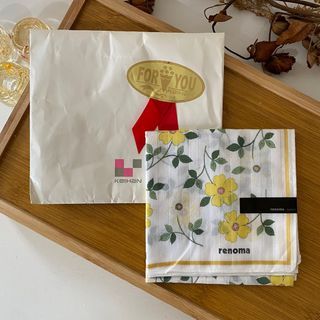 Renoma Yellow Floral Big Handkerchief