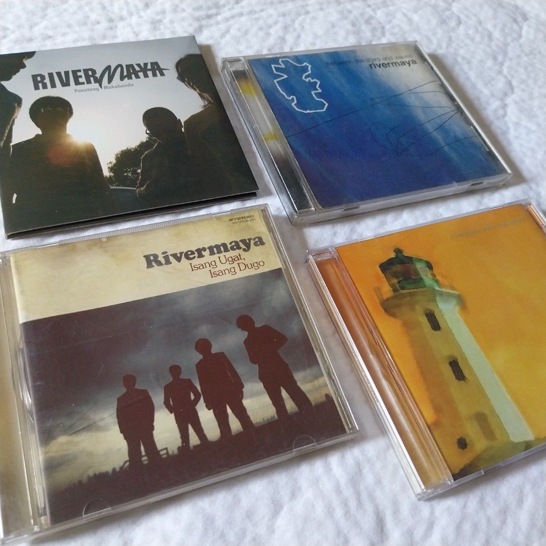 Rivermaya CD Set OPM (Category: CDs & DVDs) located in San Pascual. Submitted by mariecarlaph (Listing ID 1298131511, Image 2). Description: P4K take all, free shipping. P1,200 each plus fixed SF P150. Tuloy ang Ligaya, Panatang Makabanda, Between the Stars and Waves. P1K Isang Ugat, Isang Dugo. Issue with Track 1 playback, skips. See video(s) and MORE BOOKS at IG mariecarlaph. All prices are fixed/last price. Modes of payment: BDO, BPI, PNB and 