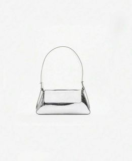Silver Minimalist Baguette Bag