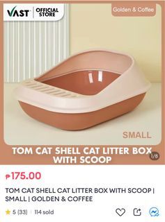 Small Cat Litter Box with scoop