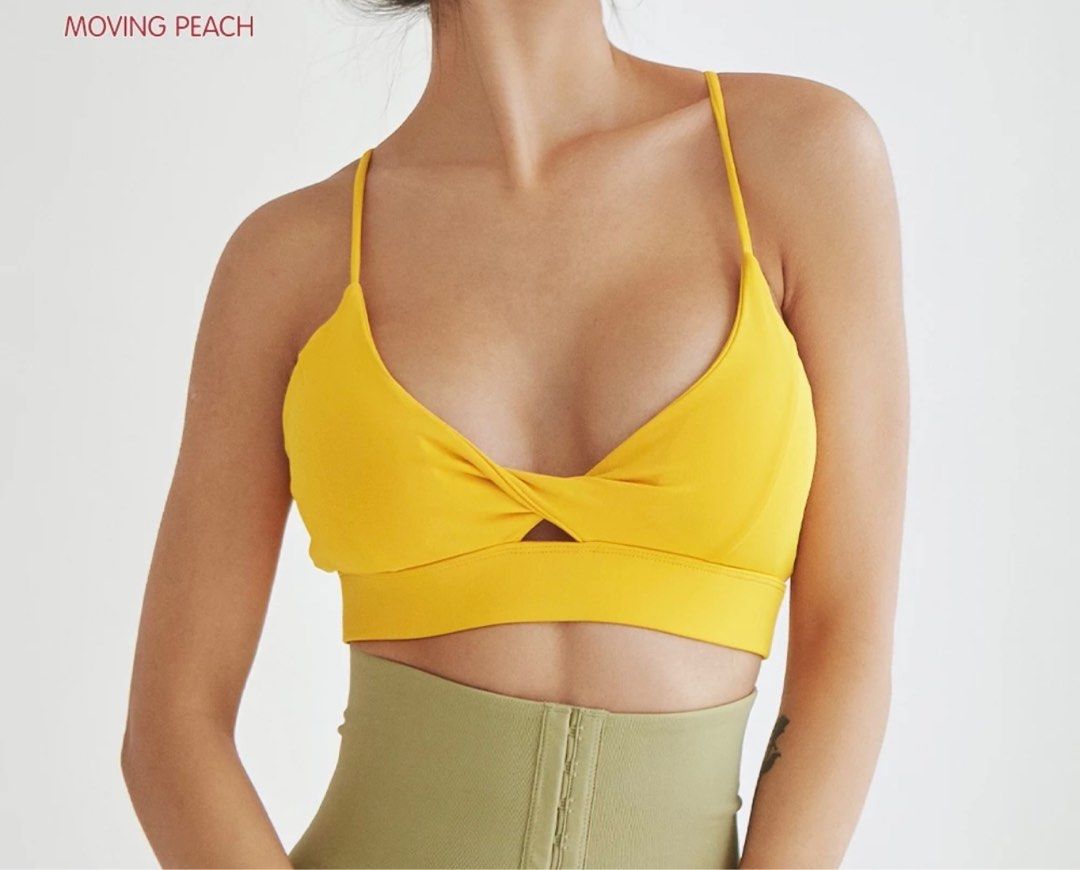 Sports bra 💛 (Category: Activewear) located in Santa Rosa. Submitted by cutecottons09 (Listing ID 1298262778, Image 3). Description: New without tag thick fabric Small on tag pero mas fit sa Xs Can be used as sports bra or swim top 😊 Original price php 500.