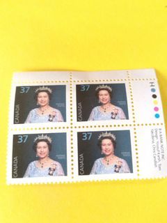 ST55:  Canada Postage Stamps , Queen Elizabeth II 1977 Block of 4 pcs