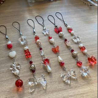 Stainless Steel Cute Red Keychain Charms