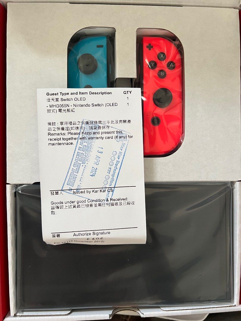 Switch OLED （分類：Nintendo 任天堂）位於 Hong Kong。 由 lycbuying 提交（商品編號 1298166208，圖片 2）。簡介： 賣一部Switch OLED香港行貨全新 1年保有單，給用家 Sell a brand-new Switch OLED with 1 year warranty to the user。