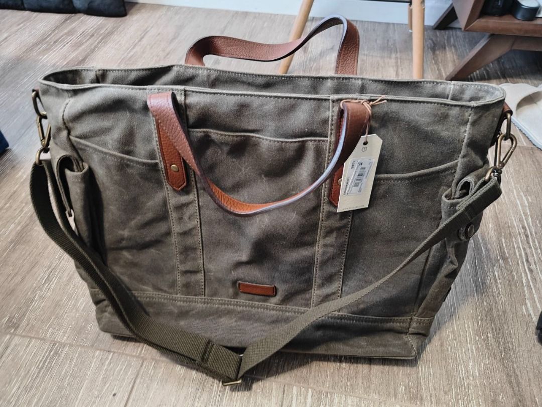 Tecovas Commuter Tote Waxed Canvas Bag, Men's Fashion, Bags, Briefcases on  Carousell