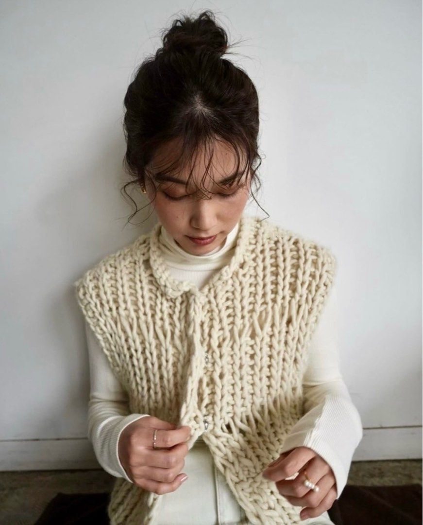 新品タグ付き todayful Chunky Hand Knitvest TODAYFUL トゥデイフル
