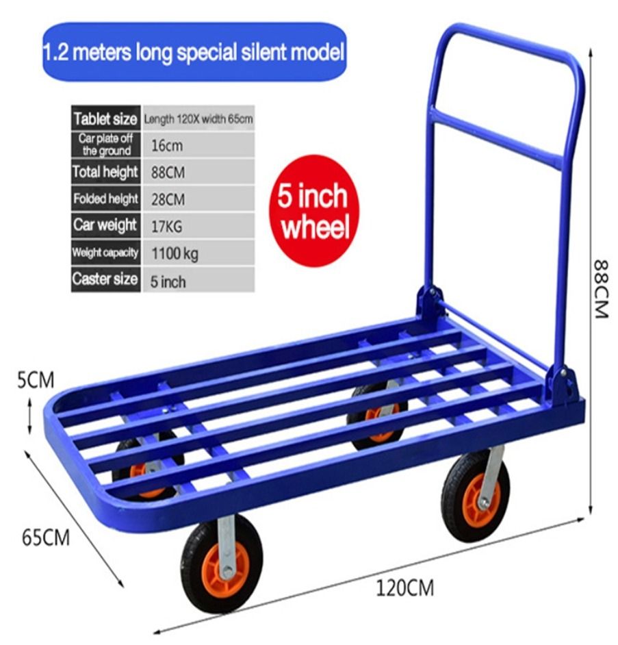 Platform Truck Cart, T.Chilyn Foldable Push Cart Dolly With 360° Swivel - View #13