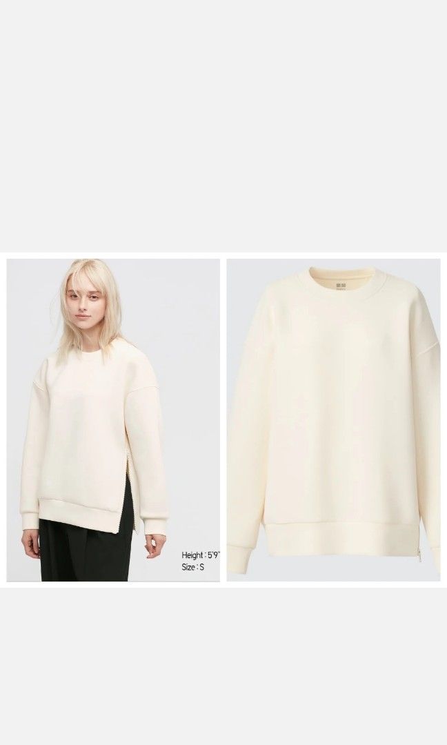 Uniqlo white sweatshirt sales